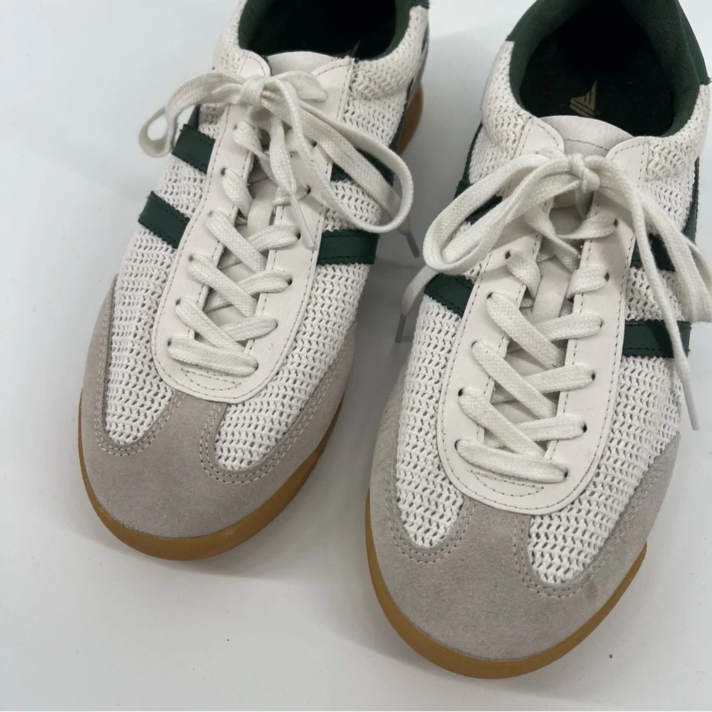 Gola Tornado Zephyr Green White Woven Suede Upper Lace Up Low Sneakers 41/10 - Picture 4 of 10
